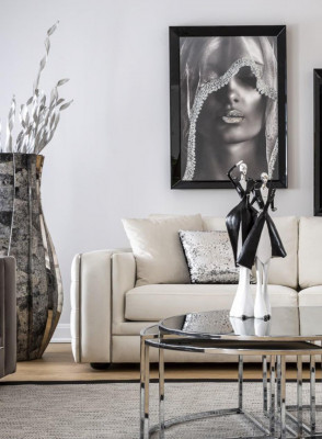 Canapé classique Chesterfield trois places de luxe Beige 3 places Sofa