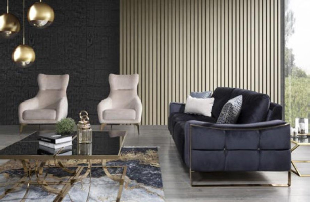 Fauteuil de luxe classique en tissu rembourré rembourré blanc moderne à une place nouveau