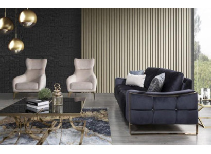 Fauteuil de luxe classique en tissu rembourré rembourré blanc moderne à une place nouveau