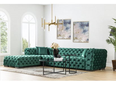 Canapé d'angle canapé en forme de L Canapé Canapés Tissu d'ameublement nouveau Coin Suite Vert