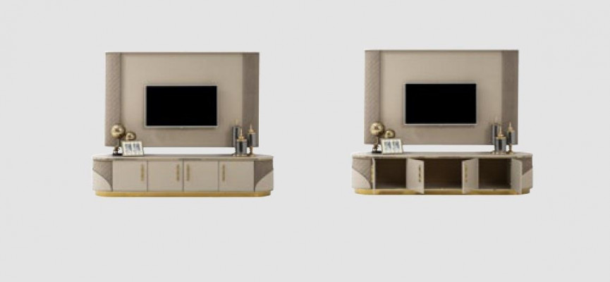 Meuble TV moderne Luxueuse armoire TV Élégant meuble TV Commode TV pour salon nouveau