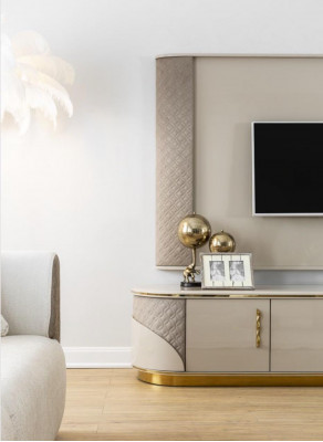 Meuble TV moderne Luxueuse armoire TV Élégant meuble TV Commode TV pour salon nouveau