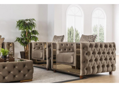 Fauteuil de luxe Chesterfield une place canapé classique meuble sofa ameublement.