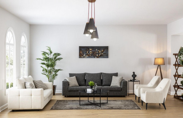 Ensemble de canapés de luxe Moderne Ensemble de canapés 3+2+1+1 places Conception de canapé Suite Canapés