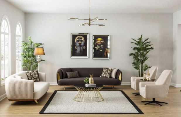 Fauteuil moderne une place de luxe, mobilier de salon canapé 1 place neuf