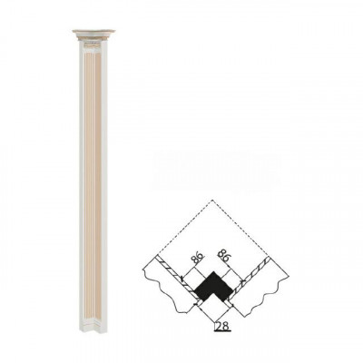 Coin colonne colonne en bois coin élément extrémité colonnes Verona V pilier d'angle