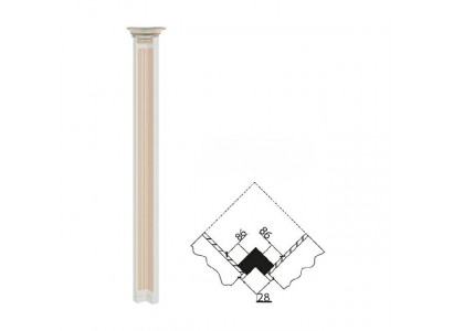 Coin colonne colonne en bois coin élément extrémité colonnes Verona V pilier d'angle