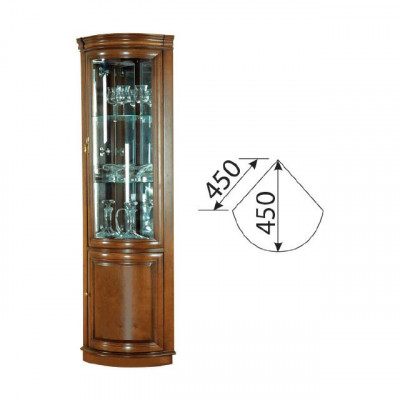 Vitrine d'exposition classique armoire rustique armoire vitrée vitrines Z-WN