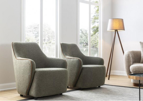 Fauteuil de luxe canapé 1 place Canapé en tissu Textile Canapés Relax Club Meubles