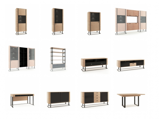 Tables de buffet modernes Buffets Hauts Commodes Coffrets de tiroirs