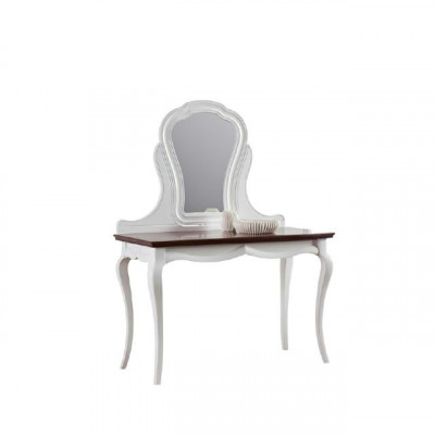 Table en bois massif, console classique, miroir, commode, coiffeuse, chambre à coucher, neuf