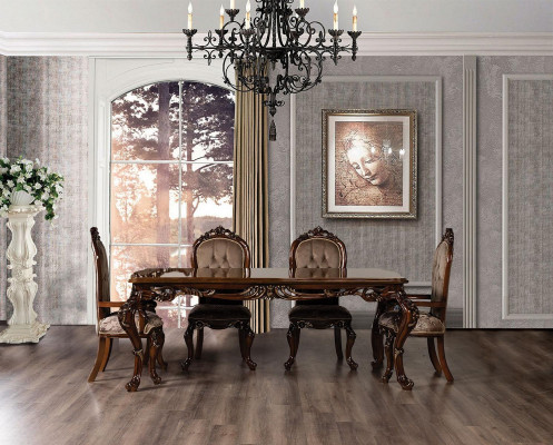 Table de salle à manger classique avec 4 chaises Mobilier de style baroque rococo