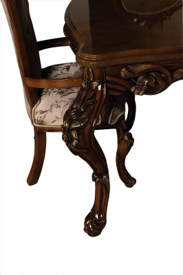 Table de salle à manger classique avec 4 chaises Mobilier de style baroque rococo