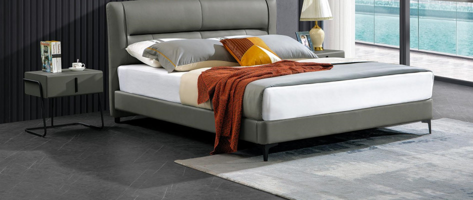 Lits doubles Royal Lit Chambre de luxe Lit en bois 180x200 cm de luxe