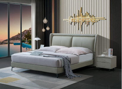 Lit double Chambre Lits Mobilier de luxe Lit double Beige Mobilier d'hôtel