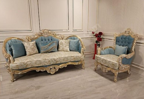 Salon Ensemble de canapés Canapé classique Canapé Mobilier Ameublement Canapé 3 places + 1 place