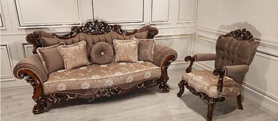 Sessel Thron Sessel Couch Barock Stühle Möbel Einrichtungsgegenstände Samt Gold