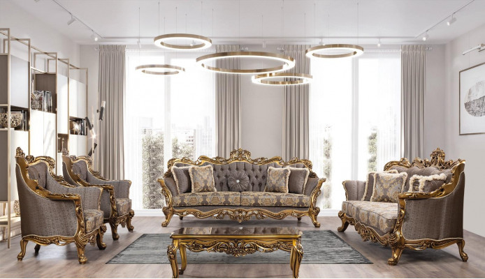 Chaise de luxe Fauteuil Baroque Rococo Mobilier Ameublement Salon Trône