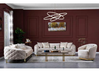 Ensemble de canapés de mobilier de luxe pour hôtel Ensemble de canapés Mobilier de rembourrage 3 pièces.