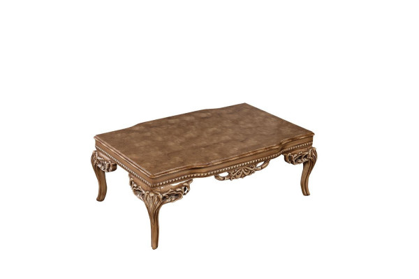 pour le salon Table basse Art Déco en bois de couleur claire avec des pieds sculptés neufs