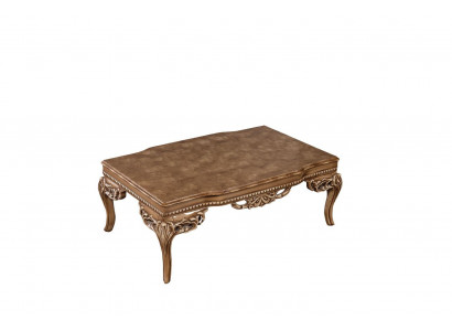 pour le salon Table basse Art Déco en bois de couleur claire avec des pieds sculptés neufs