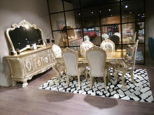 Ensemble de table à manger Groupe Salle à manger Table Chaise Ensemble 4x Chaise Bois 5 pièces