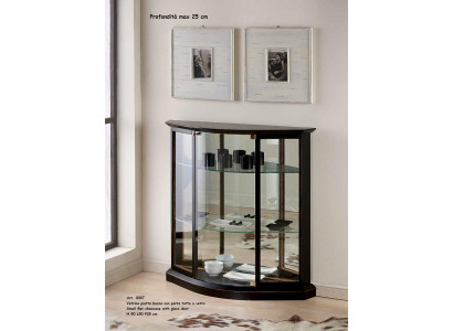 Vitrine Armoire en verre noir Design Armoire classique Armoire de luxe en bois Vitrines de meubles