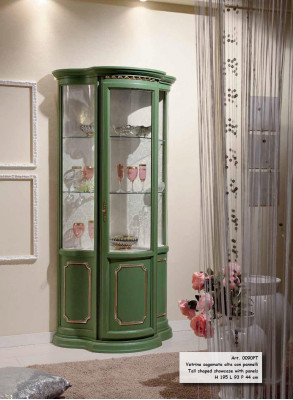 Vitrine à moitié en verre Vitrine en bois Salle de séjour de luxe Vert Bahut