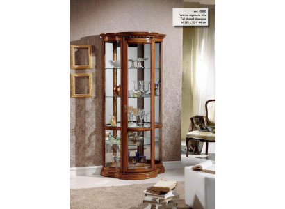 Vitrines Armoire en verre Armoire brune Vitrine Salon Bois Buffet de luxe en Italie
