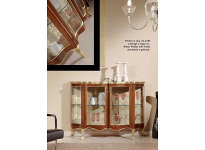 Vitrine Commode Commodes en verre Buffet de luxe Armoires Marron Mobilier italien