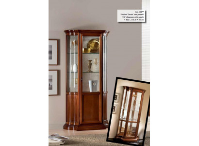 Vitrine en verre Armoire vitrée Marron Mobilier italien de luxe Vitrines Armoires Salon