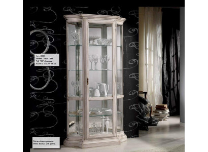 Vitrine Vitrine en verre Blanc Mobilier de luxe italien Vitrines Armoires Salon
