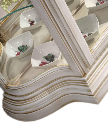 Vitrine Vitrine en verre Blanc Mobilier de luxe italien Vitrines Armoires Salon