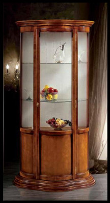 Vitrines en verre Armoires de luxe Buffet en acajou Vitrine brune Mobilier italien classique