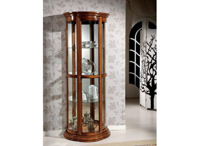 Vitrines classiques Armoire en verre Vitrine en bois Salon de luxe Brun Buffet