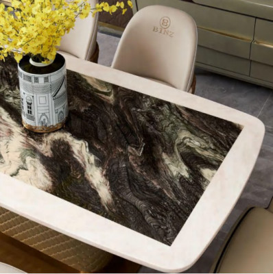 Ensemble de salle à manger complet Table 4x Chaises de fauteuil de luxe Jeu de salle à manger