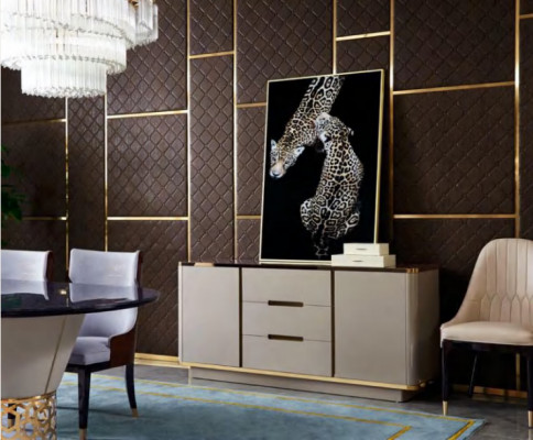 Commode Armoire en bois Buffet Salle de séjour Console Armoires murales