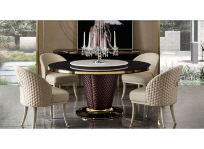 Conception Table à manger Table ronde 6 chaises Ensemble de salle à manger Ensemble de chaises