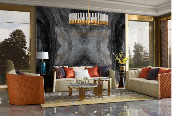 Canapé trois places Design de tapisserie de canapé moderne 3 places Canapés mobilier de salon.