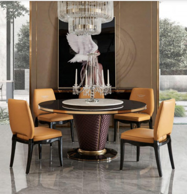 Table à manger Table ronde Salle à manger Salon Suite Bois Design Tables