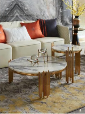 Ensemble de 2 tables basses Table basse Table d'appoint Table de salon décorative design