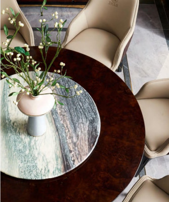 Design Tisch aus Holz Runder Esstisch Runde Esstische 150cm Luxusklasse