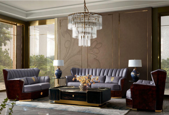 Canapé trois places en cuir canapé rembourré Design canapés luxueux Mobilier Trois places nouveau