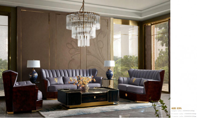 Canapé trois places en cuir canapé rembourré Design canapés luxueux Mobilier Trois places nouveau