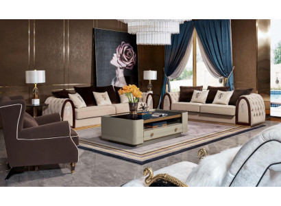 Set complet Canapé 431 Sièges Rembourrage Canapés Noble Luxe Salon Mobilier