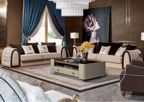 Trois places Chesterfield Canapé 3 places Canapé Upholstery Siège Suite Canapés 3 places