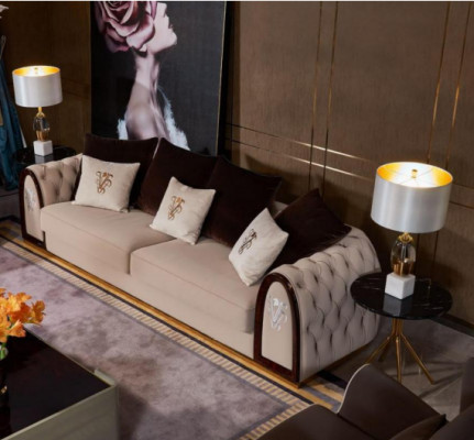 Trois places Chesterfield Canapé 3 places Canapé Upholstery Siège Suite Canapés 3 places