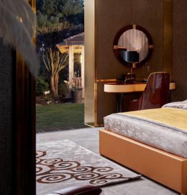 Lit Chambre Mobilier 6pces. Ensemble complet en cuir Design Lits de luxe