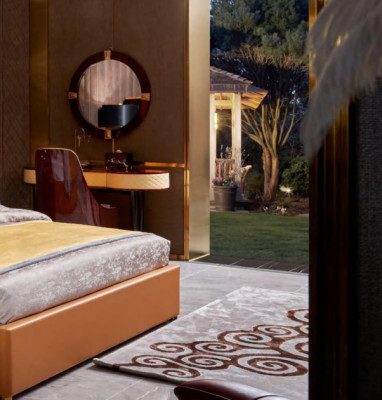 Lit Chambre Mobilier 6pces. Ensemble complet en cuir Design Lits de luxe