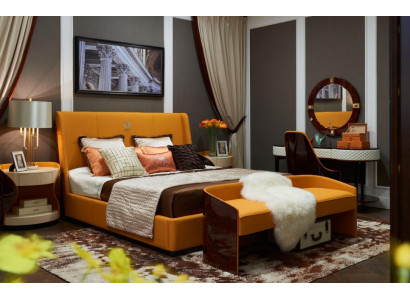 Chambre de luxe Lit double Lit 180x200cm En cuir nouveau Lits d'hôtel